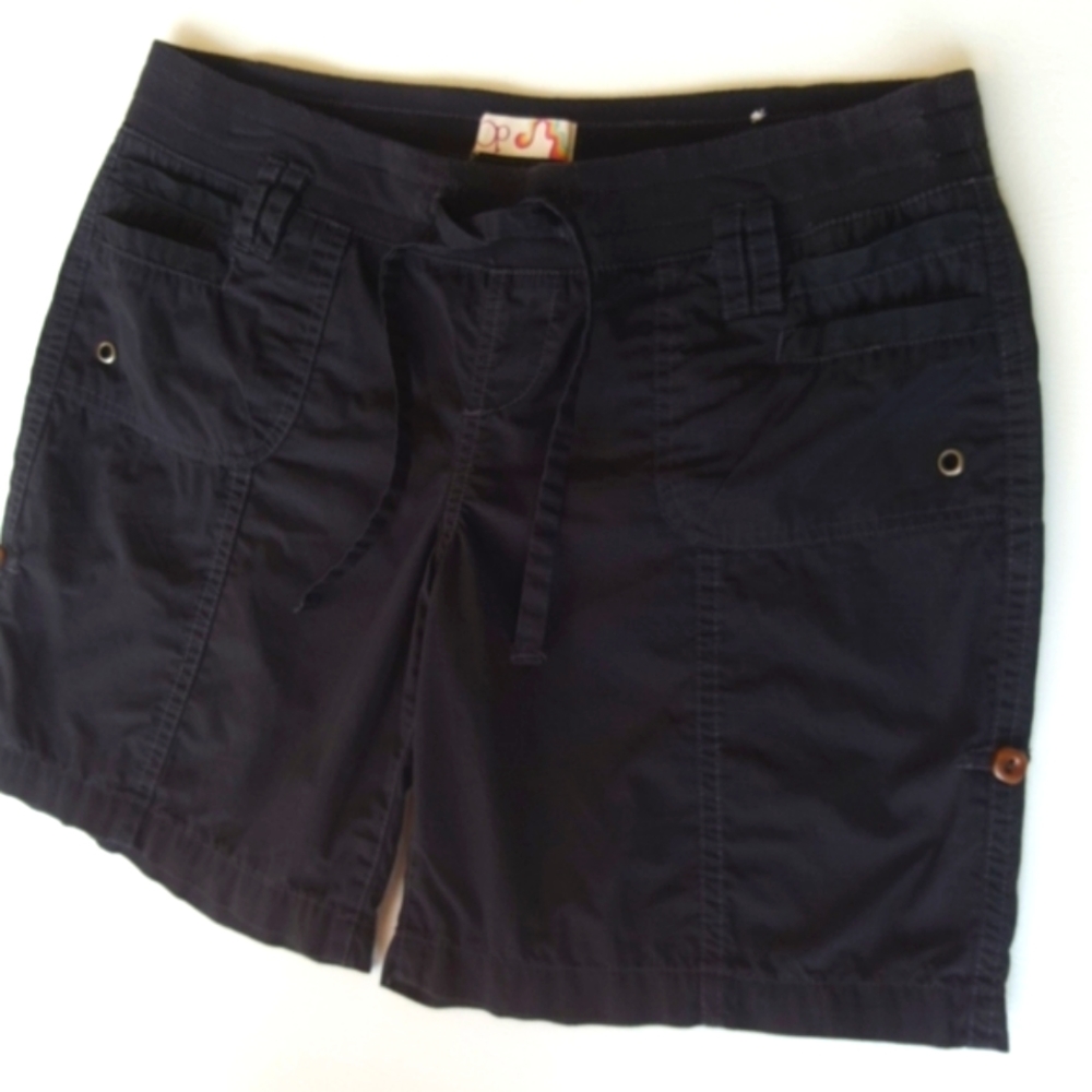 OP ♡ Super-Sweet Vintage Black Surf Swim Cargo Adjustable Shorts 13